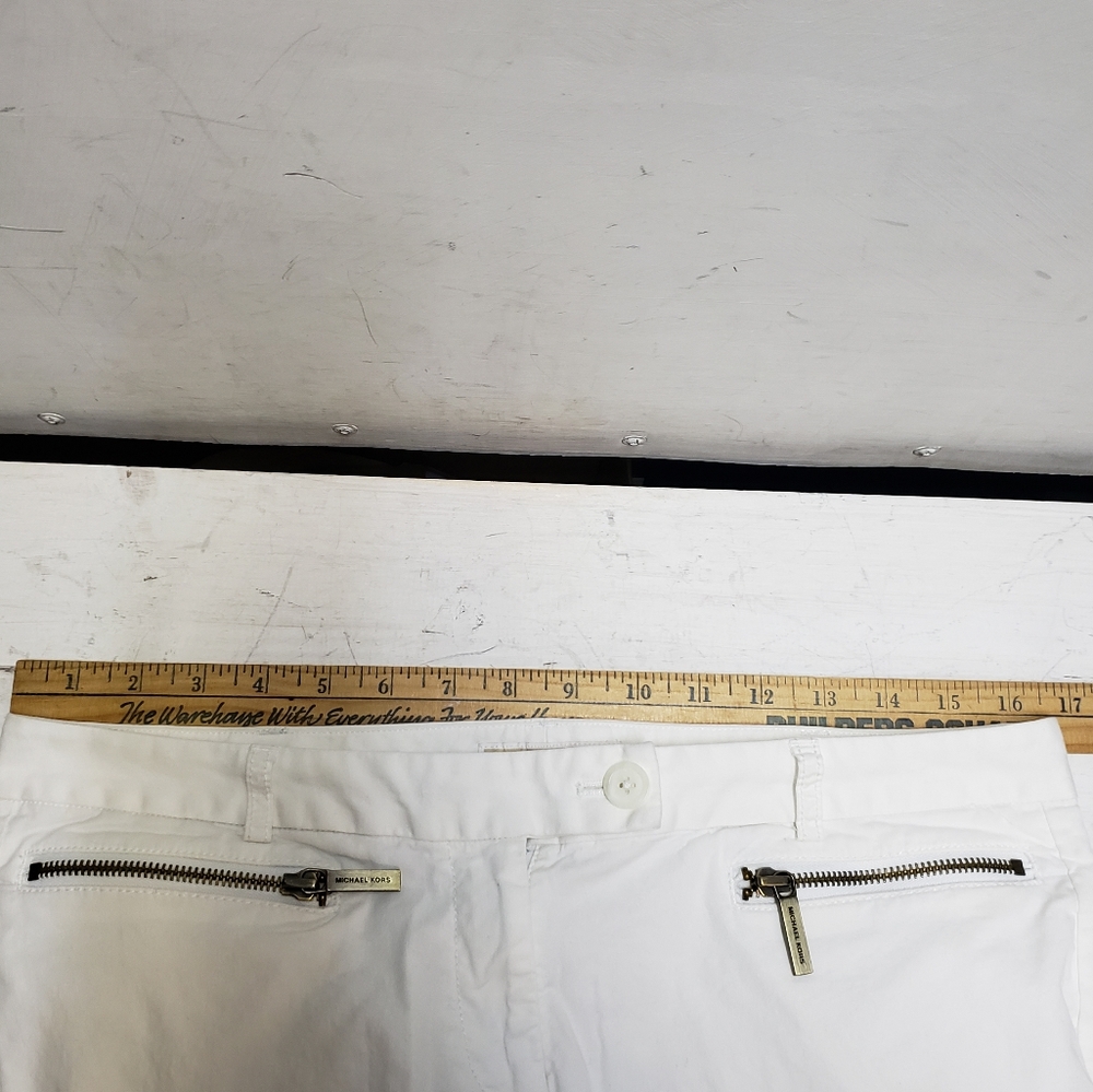 Womens Michael Kors size 10 white cotton spandex dress pants lightweight - Picture 9 of 11
